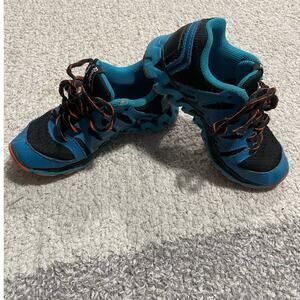 Reebok Boys Kids 12 Zigkick Tahoe Road Running Shoes Blue Black Orange Sneakers
